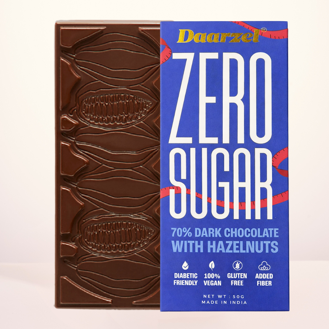 Zero Sugar 70% Dark Chocolate with Roasted Hazelnuts | Sweetened with ...